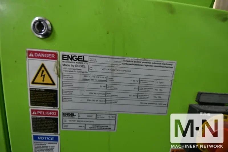 130 TON 6.5 OZ ENGEL MODEL VICTORY 500/130 HY-SPEX -US INJECTION MOLDING MACHINE MFG 2015