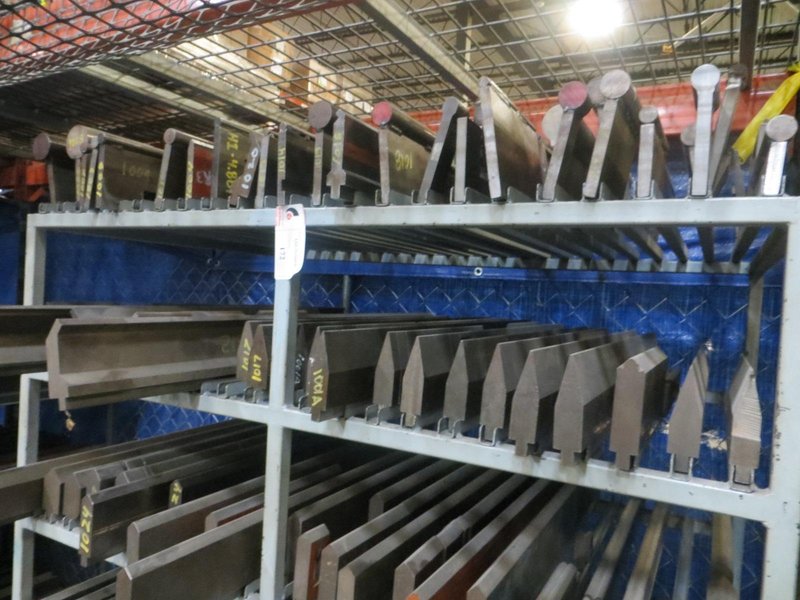 Press Brake Dies - Large Assortment on Storage Cart- Auction Item