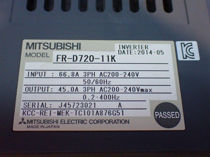 MITSUBISHI ELECTRIC INVERTER DRIVE  -  FR-D720-11K
