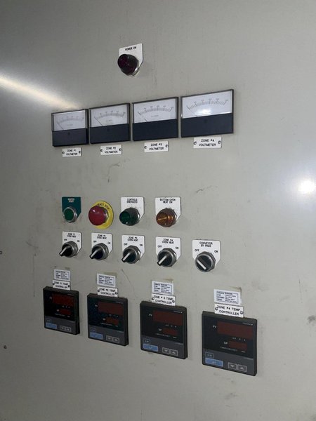 96&quot; FOSTORIA MODEL E0702 4-ZONE INFARED PASS THROUGH CURRING OVEN, LIKE NEW CONDITION: STOCK #15417