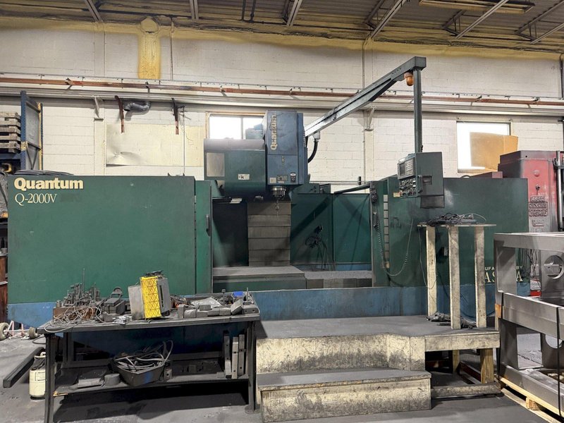 4-AXIS QUANTUM VERTICAL CNC MILL. STOCK # 0220526