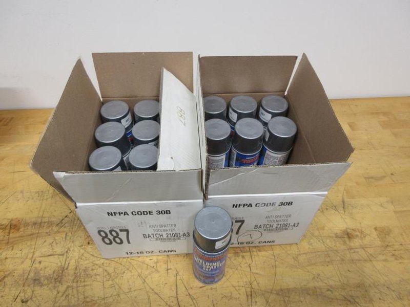 Aervoe Industries Toolmates Welding Ant-Spatter 887, (1) Full Case (1) Partial Case, (19) 16oz Cans- Auction Item