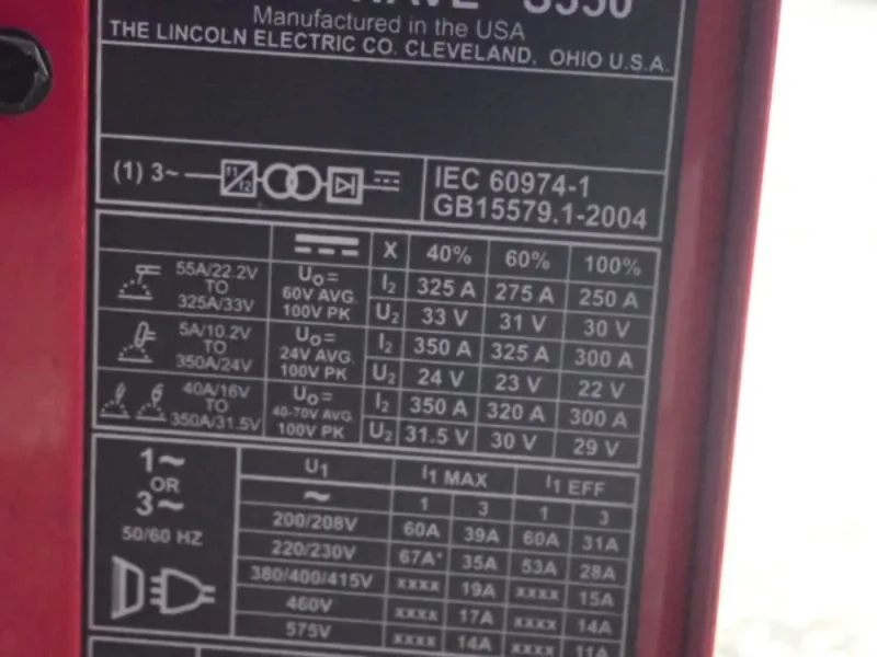 LINCOLN ELECTRIC 350A S350 WELDER  -  K2823-3 / POWER WAVE S350
