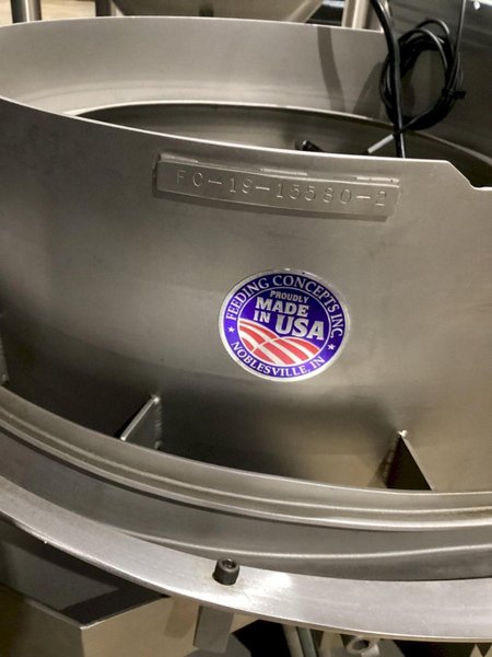 FEEDING CONCEPTS FC-19-15580-2 VIBRATORY BOWL FEEDER SYSTEM USED
