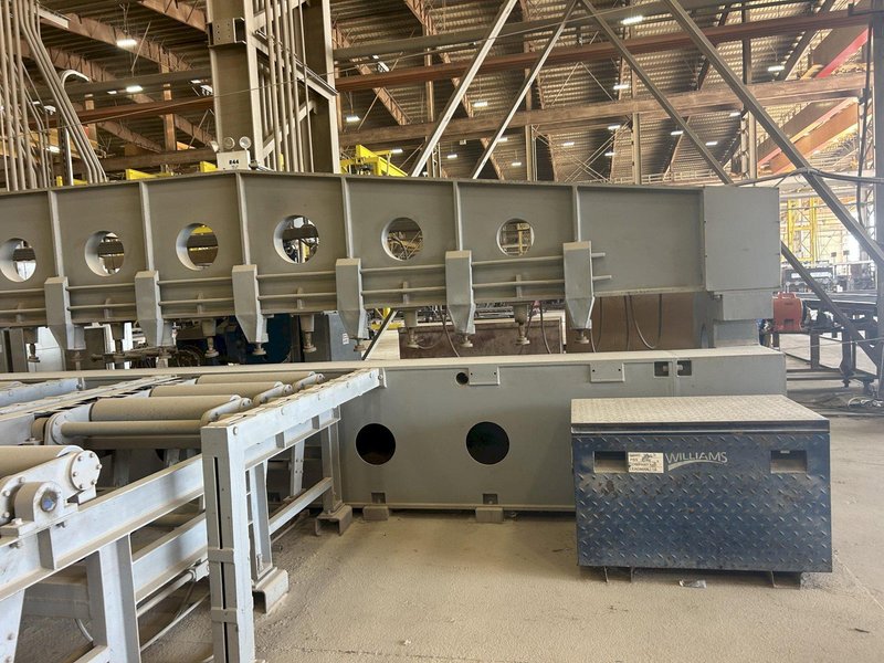 40' X 1.96" THICK PLATE ROMAR MODEL #XBJ-12 DUAL HEAD EDGE MILLING/PLATE BEVELING MACHINE: YOBRO #26135