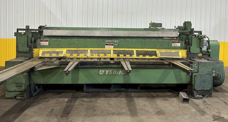 12' X 1/2" WYSONG MODEL #1250 MECHANICAL POWER SQUARING SHEAR. STOCK #1228024