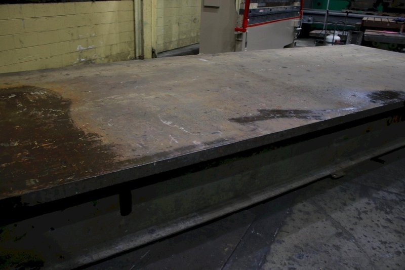 99-1/4" X 257" X 3" STEEL PLATE ON STAND: STOCK #74980