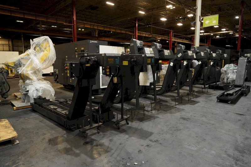 Okuma 2SP-250H Twin Spindle Twin Turret CNC Lathe, 2017 – Chip Conveyor, Robot Loader, Transformer, Inspection Reports from Gosiger