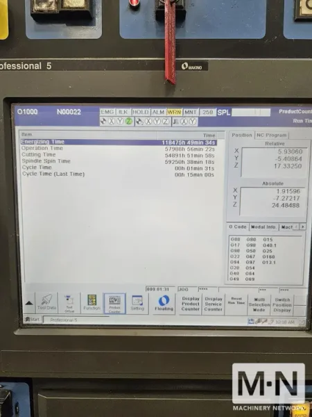 Makino V77 CNC Vertical Machining Center, 2005