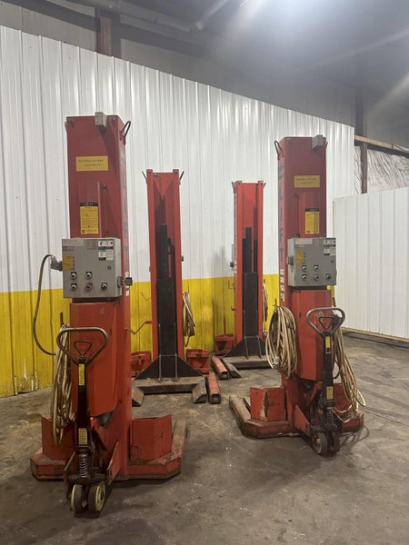 (4) 18,000 LB ALM MODEL #WE-18-4 HEAVY DUTY ELECTRIC MOBILE COLUMN LIFT JACKS: STOCK #18439