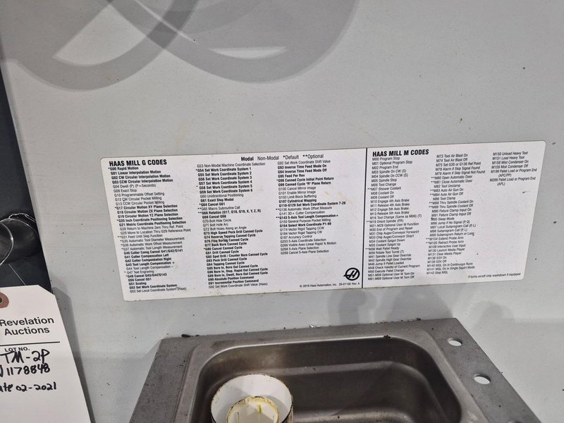 HAAS TM-2P CNC VERTICAL Machining Center, 2021 – VMC