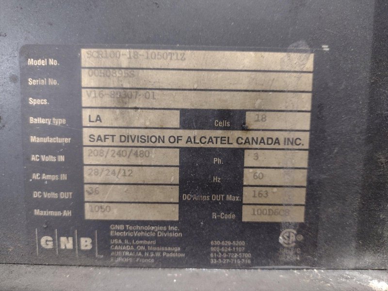 5,800 LBS HYSTER MODEL #E65XM2 36V ELECTRIC FORKLIFT &amp; CHARGER: STOCK #21662