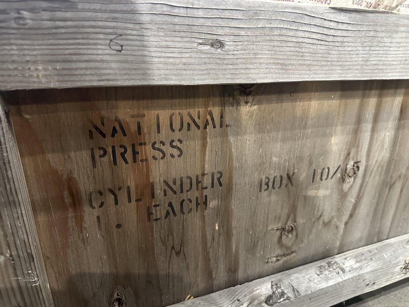 3000 TON NATIONAL (CROSBY GROUP) 4-POST HYDRAULIC PRESS / WIRE ROPE SWAGING MACHINE: STOCK #19450