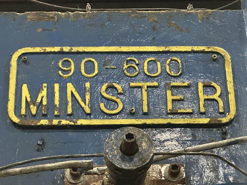 600 TON MINSTER MODEL #90-600 KNUCKLE JOINT PRESS, 4" STROKE: STOCK #22197