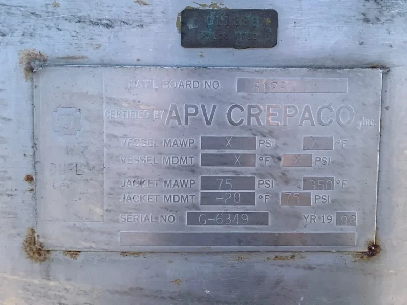 APV CREPAC 300 GALLONS S/S KETTLE