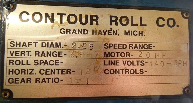 USED 12 STAND CONTOUR MODEL 201210 ROLL FORMER