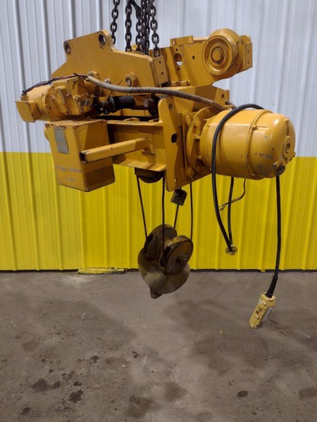 5 TON YALE MODEL #BE050X026L15S CABLE HOIST WITH POWER TROLLEY: STOCK #16589