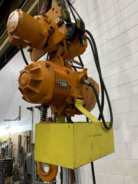 3 TON HARRINGTON ELECTRIC CHAIN HOIST &amp; POWER TROLLEY: STOCK #81310
