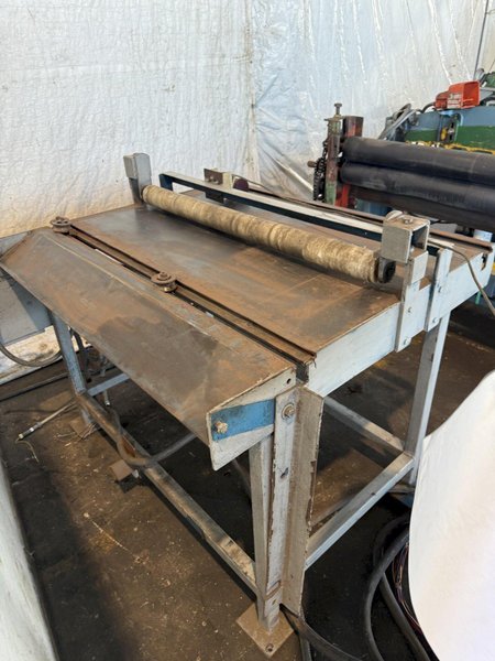 48” WIDE CUT-TO-LENGTH LINE: FAMCO SHEAR WITH FEED ROLL &amp; AMS CONTROLS: STOCK #23384