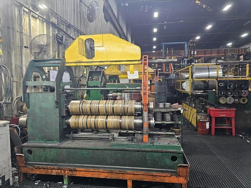60” x .135” x 50,000 Lbs. Cincinnati/Herr-Voss Slitting Line. STOCK #0999625