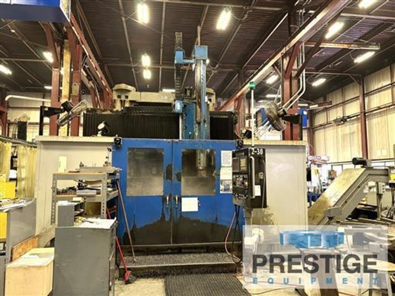 Bullard Dynatape 66&quot; CNC vertical Boring Mill w/ Fanuc 18i-T