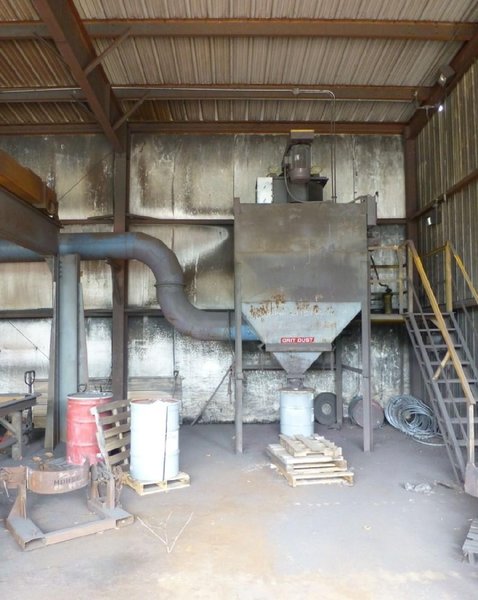 162&quot; WIDE X 6 WHEEL PANGBORN SHOT ROTOBLAST MODEL #ES-1923 TOP &amp; BOTTOM PLATE BLAST CLEANING SYSTEM: STOCK #13319