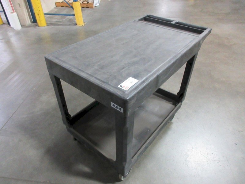 Uline Rolling Plastic Shop cart- Auction Item