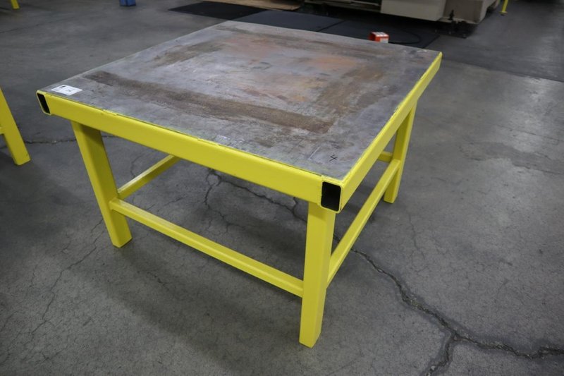 Steel Table, Heavy Duty 42&#039; x 42&quot; x 28.5&quot;- Auction Item