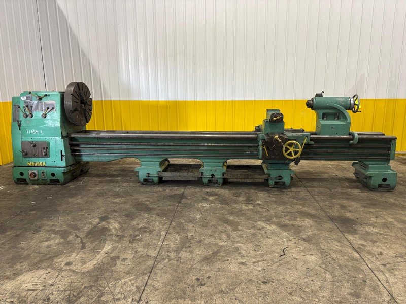 36"/48" X 156" MEUSER MODEL M4L GAP BED ENGINE LATHE 3" HOLE: STOCK #11841