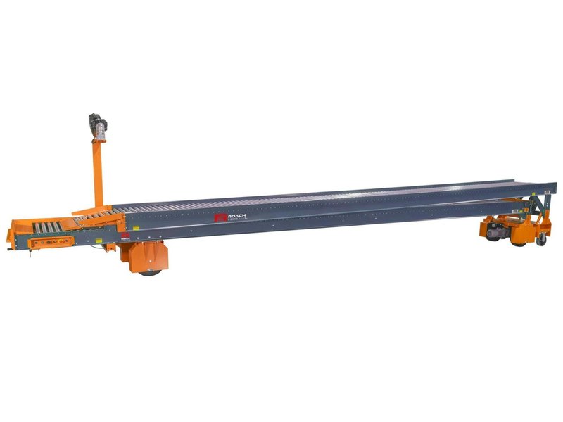 64 FT X 35" ROACH MODEL #TL2 TRUCKLOADER TWO-STAGE POWERED TELESCOPING ROLLER CONVEYOR: YOBRO #25706