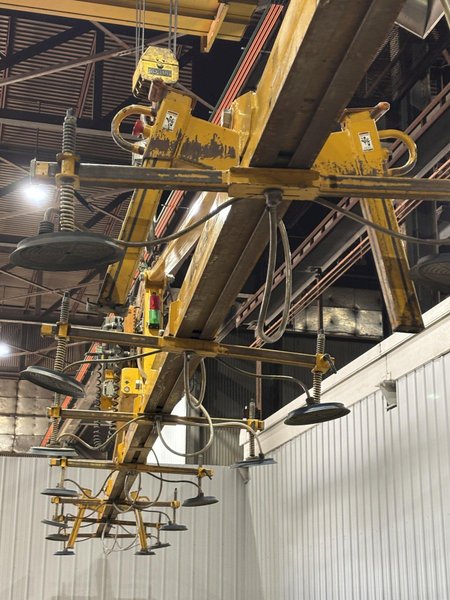 8,000 LBS X 60&#039; X 8&#039; ANVER MODEL  82001216 (E800M16-642A-8/53) VACUUM SHEET LIFTER, 2015: STOCK 22458