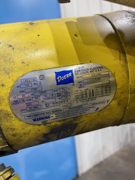 1000 LB YALE ELECTRIC CHAIN HOIST WITH POWER TROLLEY: STOCK #68958