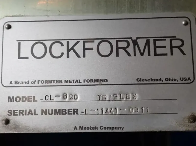 Lockformer Cl-820 Triple X Rollformer - Cl-820 Triple X