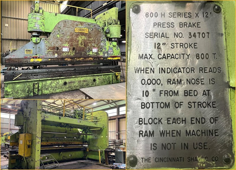 CINCINNATI #600H HYDRAULIC PRESS BRAKE