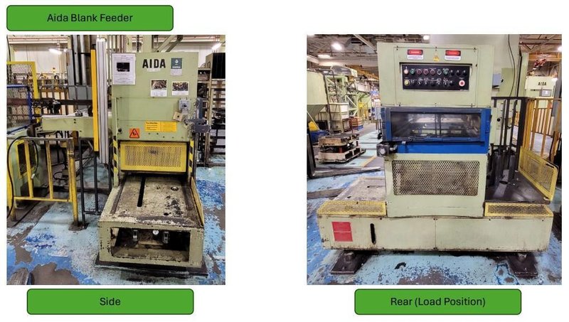 23.6" X 19.6" AIDA MODEL #BFA-60/50-30R AUTOMATIC BLANK FEEDER FOR PRESS LINE: STOCK #22204