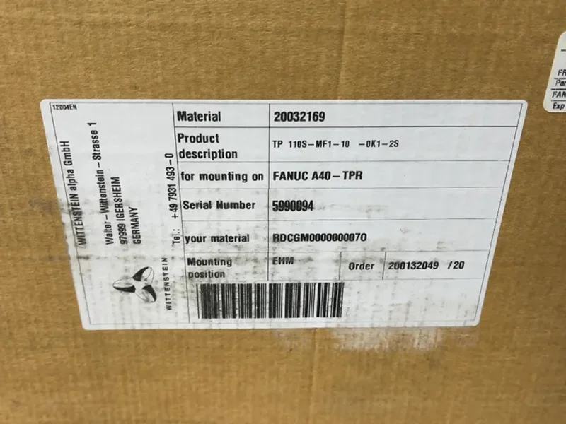 Fanuc Gear Reducer - Tp110s-mf1-10-ok1-2s