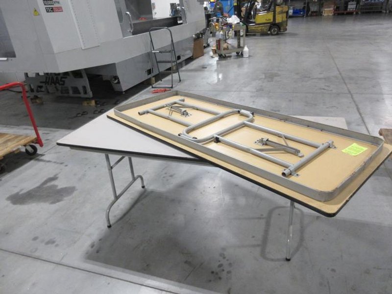 Folding Tables (2) Particle Board/Laminate Tops- Auction Item
