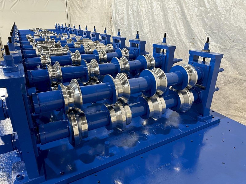 14 STAND X 3-1/2&quot; X 50&quot; BRADBURY SHADOW PANEL RAFTED ROLLFORMING LINE. STOCK # 0205722