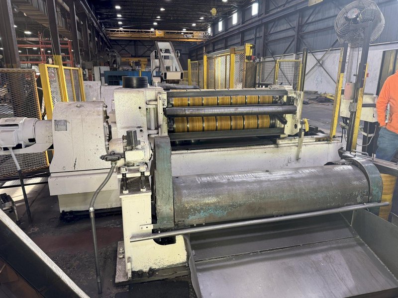 54" X .110" YODER SLITTING LINE, COMPLETE LINE, LOTS OF TOOLING: YOBRO #24277