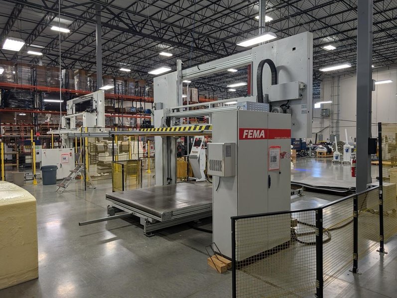 FEMA EVO 1.1 GIOTTO Horizontal Foam Cutting System, 2018 – Heavy-Duty Precision Block Cutter