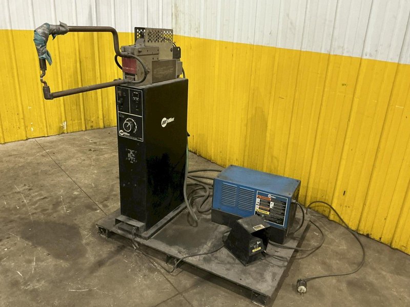 20 KVA MILLER MODEL #SSW-2040ATT ROCKER ARM SPOT WELDER &amp; SINGLE PHASE POWER SOURCE: YOBRO #25342