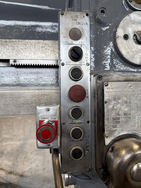 5' X 17" CARLTON 3A RADIAL ARM DRILL. STOCK # 0328226