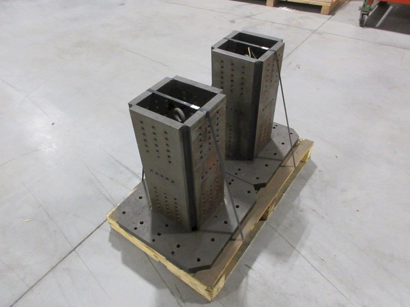 Machine Tombstones (2) with 500mm Pallet and 10" x 10" x 21.5" Column and 1/2-13" Tapped Holes- Auction Item