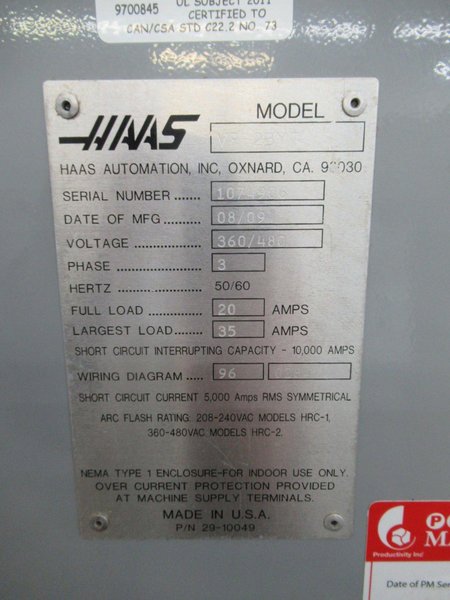 Haas VF-2YT CNC Vertical Machining Center 30" x 20" x 20" Travels, 2-Speed Gearbox, 20 Station Carousel Tool Change