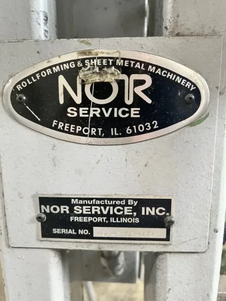 NOR SERVICE MODEL 505P 16 GAUGE POWERED BEAD ROLLER / ROTARY COMBINATION MACHINE