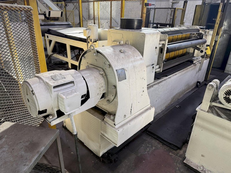 54" X .110" YODER SLITTING LINE, COMPLETE LINE, LOTS OF TOOLING: YOBRO #24277