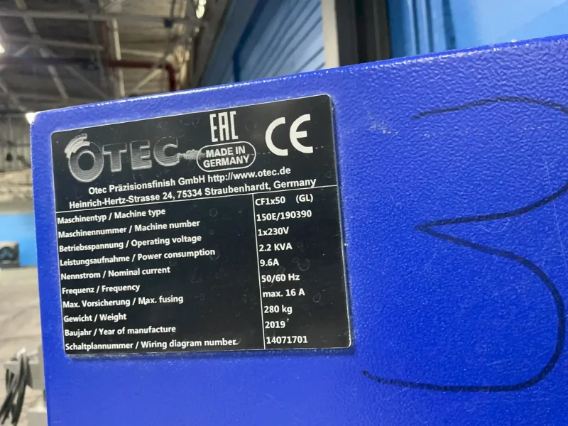 OTEC FINISHING MACHINE   -  (GL) CF1-50