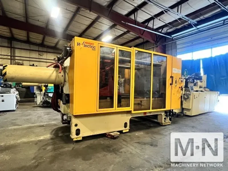 550 TON 39.3 OZ HUSKY MODEL H500RS80/65 INJECTION MOLDING MACHINE MFG 2011 (2) available