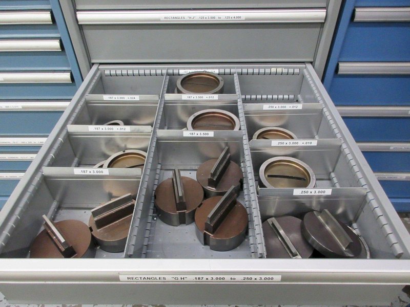 Lista Cabinet with 8 Drawers and Contents 112 Style and Marathon 112  Special Punches for CNC Turret Punch- Auction Item