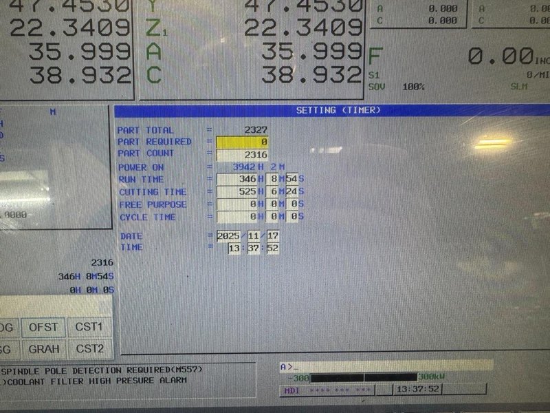 CR Onsrud F98HM75 5 Axis Hybrid Machining Center, 2023 – Probe, Tooling, Fanuc Control